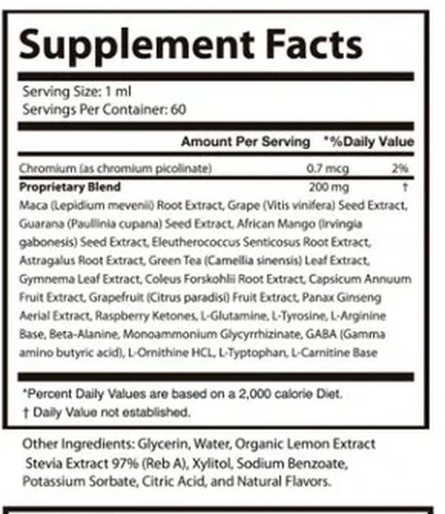 The Glyco Harmony Supplement Facts panel